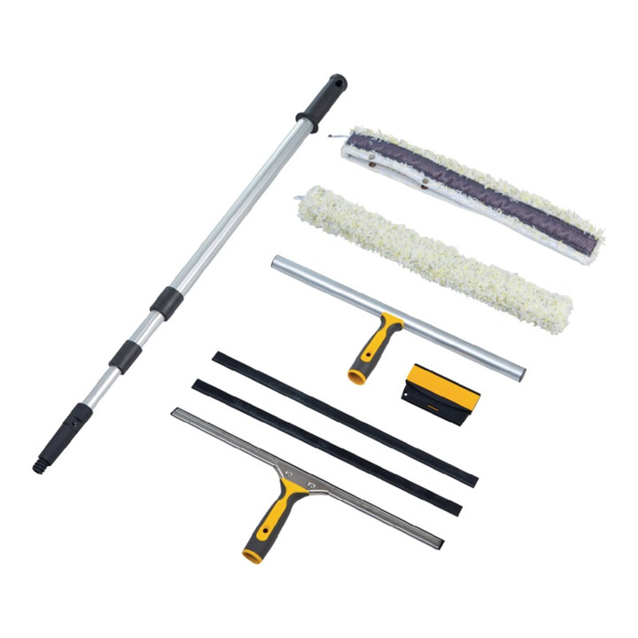 Vermop Deutschland GmbH Fensterreinigungsset 8 tlg. Wischer/Einwaschträger L450mm 2 Waschbezüge