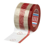 Verpackungsklebeband PP tesapack® 4190 farblos/rot L.66m B.50mm Rl.TESA-1