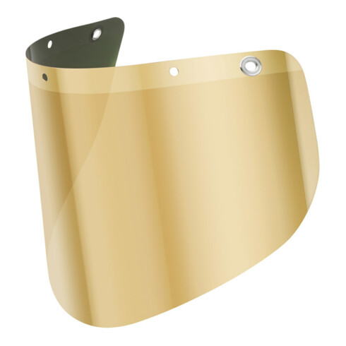 Verre de protection vert, PC, 500 × 250 × 1 mm, doré vaporisé