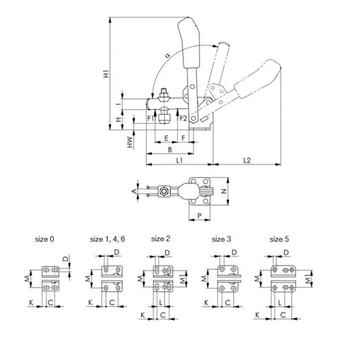 Verschlussspanner Nr.6848H Gr.2 horizontal AMF