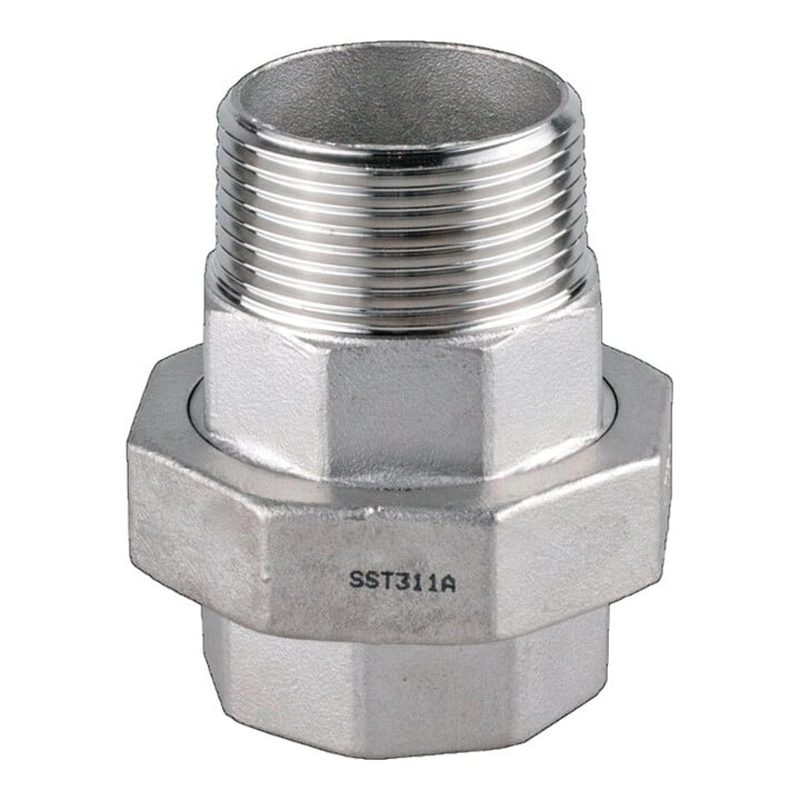 Verschraubung EN 10226-1 NPS 3/8 Zoll fl.dichtend 45mm 12,5mm 12,5mm SPRINGER