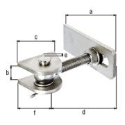 Verstellbares Torband 170x30x80x150x34x65mm VA Btl.GAH