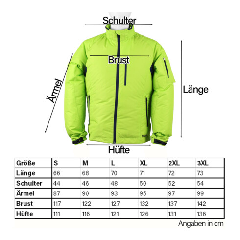 Veste climatique Makita à piles, jaune