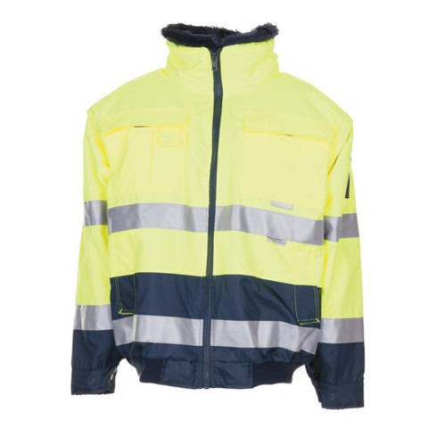 Planam Warning Protection Comfort Jacket EN471/343 jaune/marine