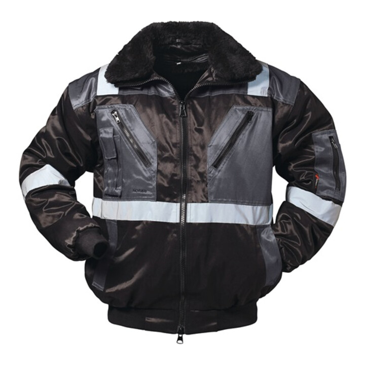 Veste de pilote 4 en 1 Kirkenes taille M noir/gris 60 % CO / 40 % PES Feldtmann