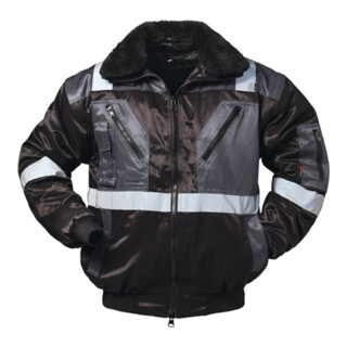Veste de pilote 4 en 1 Kirkenes taille XL noir/gris 60 % CO / 40 % PES Feldtmann