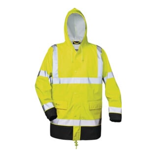 Veste de pluie de signalisation en PU Manfred taille L jaune/noir PU sur support