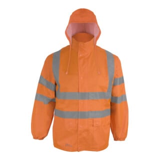 Veste de pluie de signalisation taille L orange 100 % PES PREVENT