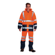Veste de pluie et de signalisation HIGH - VIS taille XXL orange/marine 75 % PES-1