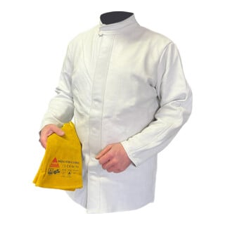 Hase Veste de soudeur York Classic en cuir de vachette grainé