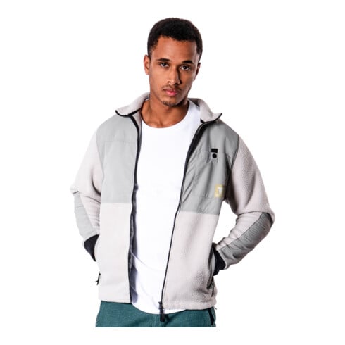 Veste en polaire sherpa STIER XL gris clair
