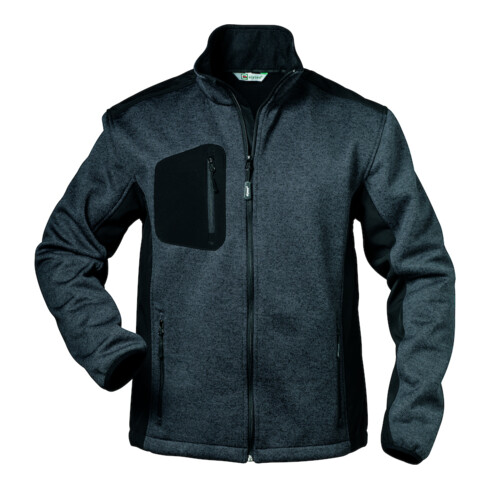 Veste en polaire tricotée Innsbruck taille XXL gris foncé/noir 100 % PES