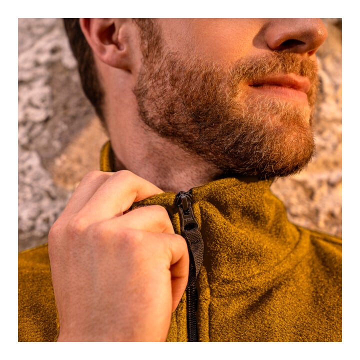 Veste en polaire zippée STIER L doré