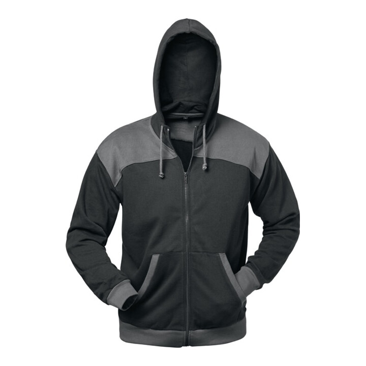 Veste en sweat Florenz taille L noir/gris 80 % CO / 20 % PES ELYSEE