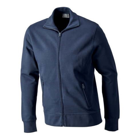 Veste en sweat p. hommes taille L marine 100 % CO Promodoro