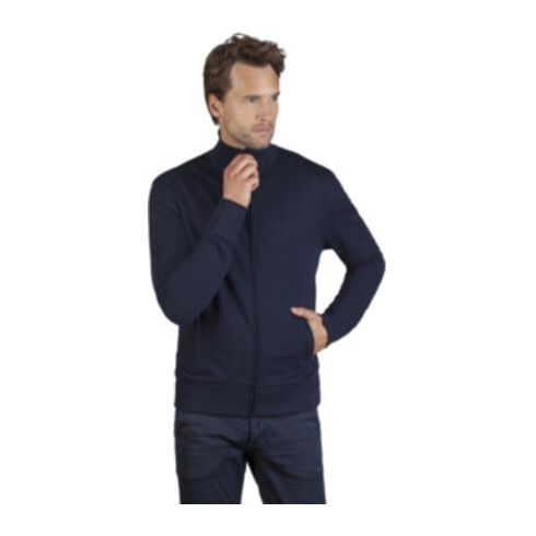 Veste en sweat p. hommes taille L marine 100 % CO Promodoro