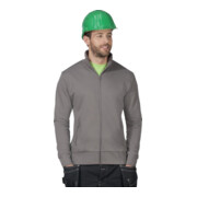 Veste en sweat p. hommes taille M gris acier 100 % CO Promodoro
