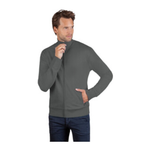 Veste en sweat p. hommes taille XXL gris acier 100 % CO Promodoro