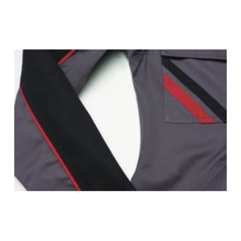 Veste de travail femme Planam Highline argent/noir/rouge
