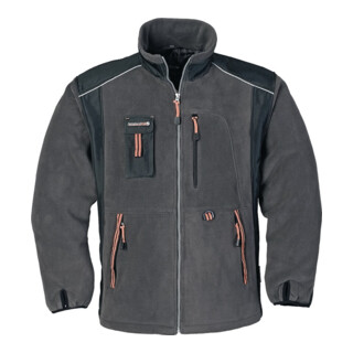 Veste polaire Terrax gris foncé/noir/orange