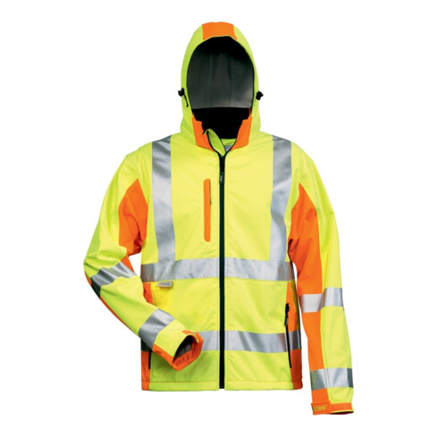 Veste softsclair de signalisation Adam taille XL jaune/orange 100 % PES