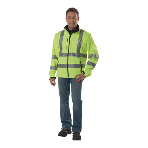 Asatex veste de protection d'avertissement à coquille souple EN471 jaune