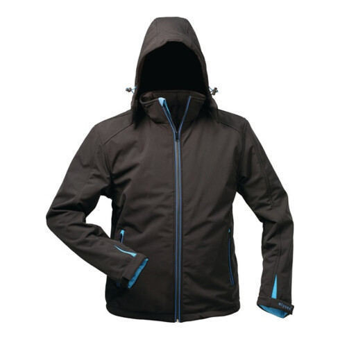 Veste Elysee Softshelljacket Uranos noir/bleu