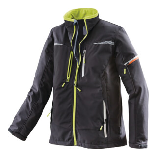 Terrax Softshell Veste de travail Gr.XL noir/vert citron TERRAX