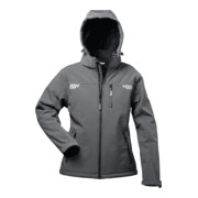 Veste softshell p. femmes Hestia taille 44 gris/noir 96 % PES / 4 % EL-1