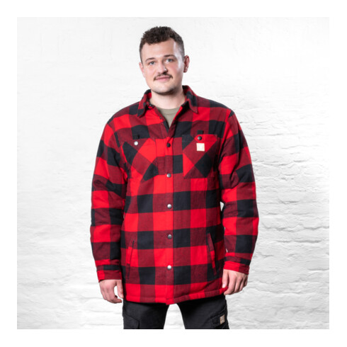 Veste STIER Heavy Lumber bci coton M rouge écossais