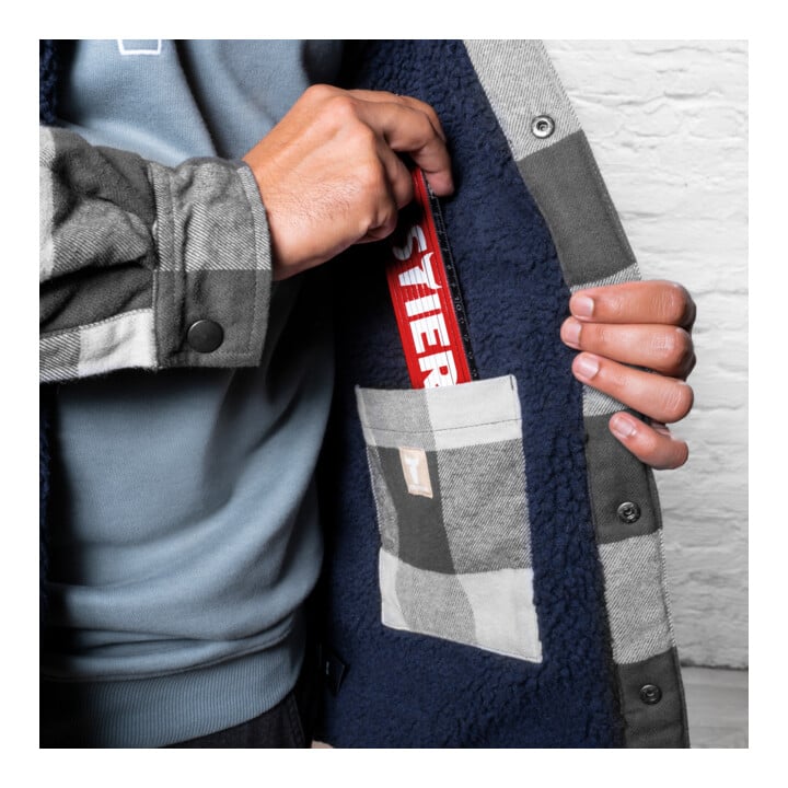 Veste STIER Heavy Lumber bci coton S gris écossais