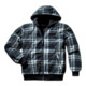 Veste thermo réversible noir-blanc à carreaux ou uni noir-1