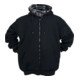 Veste thermo réversible noir-blanc à carreaux ou uni noir-1