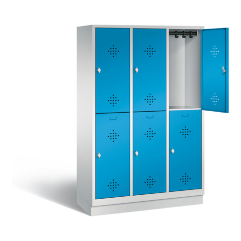Vestiaire à deux étages C+P Classic, H1800xL1200xP500mm, 8320-32|S10017