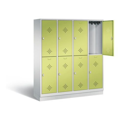 Vestiaire à deux étages C+P Classic, H1800xL1590xP500mm, 8320-42|S10223