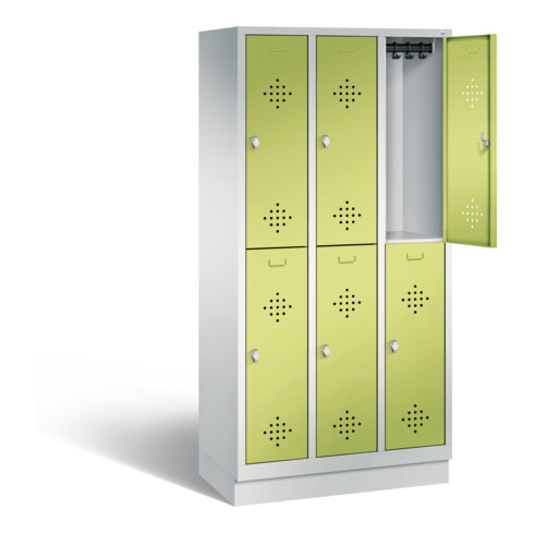 Vestiaire à deux étages C+P Classic, H1800xL900xP500mm, 8320-30|S10506