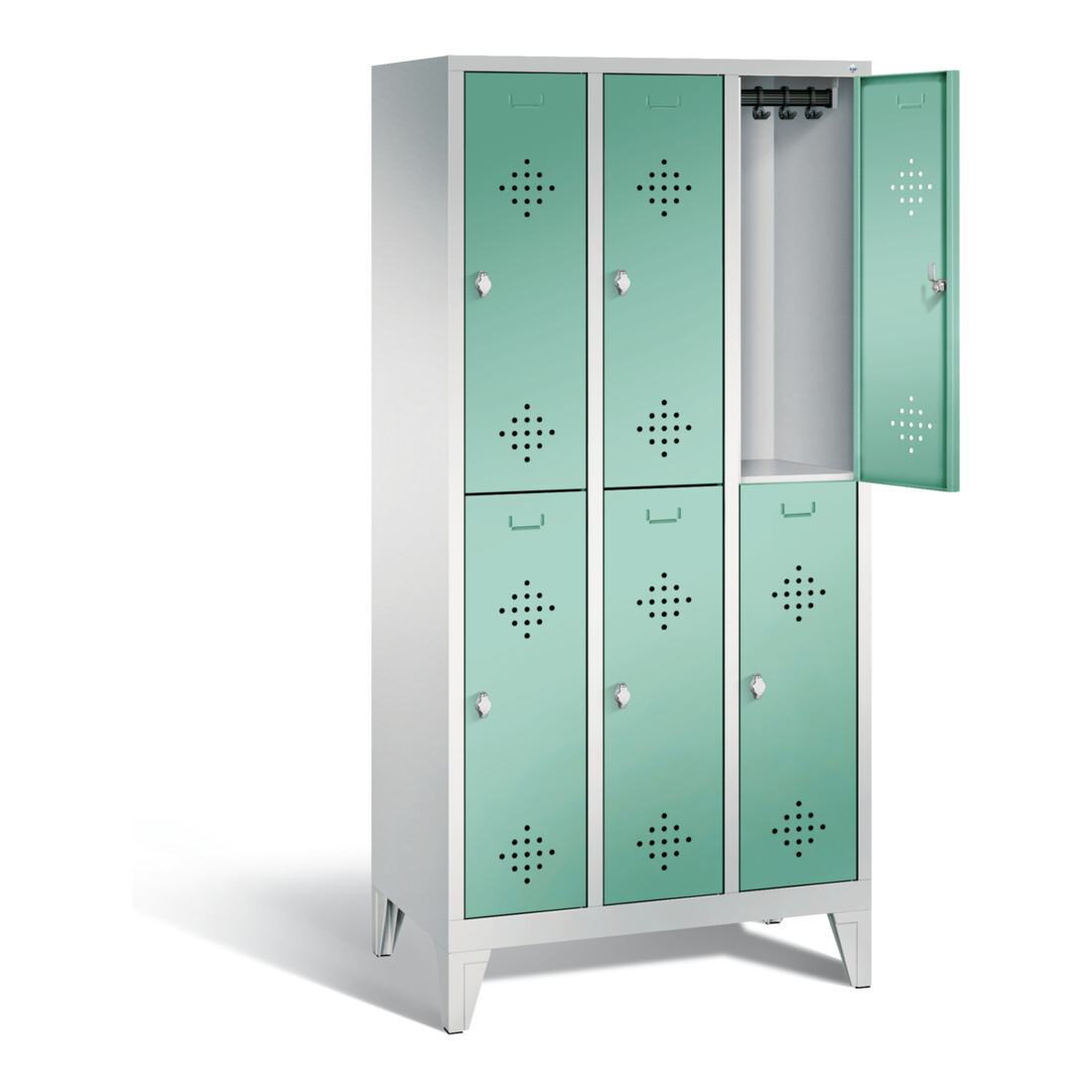 Vestiaire à deux étages C+P Classic, H1850xL900xP500mm, 8310-30|S10117