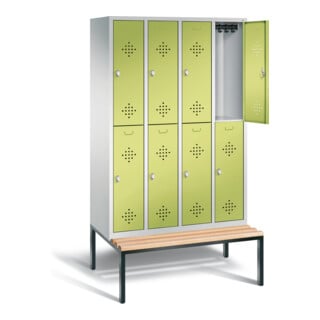 Vestiaire à deux étages C+P Classic, H2090xL1190xP815mm, 8350-40|S10554