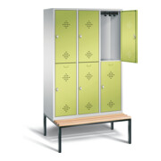 Vestiaire à deux étages C+P Classic, H2090xL1200xP815mm, 8350-32|S10216