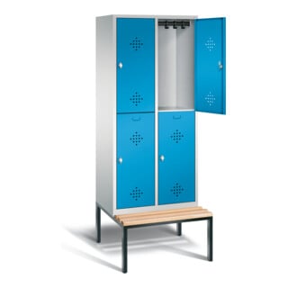 Vestiaire à deux étages C+P Classic, H2090xL810xP815mm, 8350-22|S10018