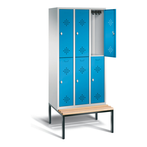 Vestiaire à deux étages C+P Classic, H2090xL900xP815mm, 8350-30|S10000