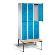 Vestiaire à deux étages C+P Classic, H2090xL900xP815mm, 8350-30|S10000