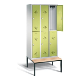 Vestiaire à deux étages C+P Classic, H2090xL900xP815mm, 8350-30|S10333