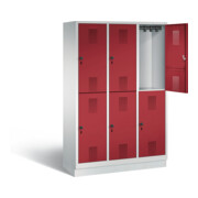 Vestiaire à deux étages C+P Evolo, H1800xL1200xP500mm, 48320-32|S10031