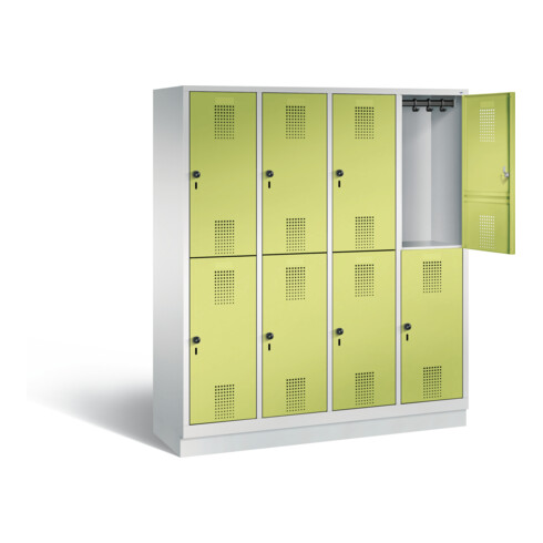 Vestiaire à deux étages C+P Evolo, H1800xL1590xP500mm, 48320-42|S10296