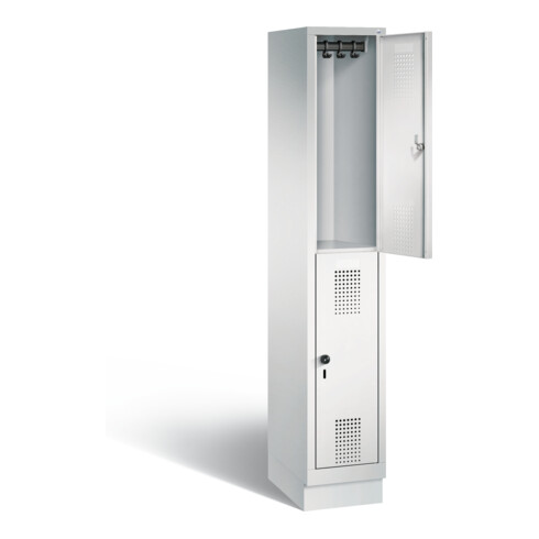Vestiaire à deux étages C+P Evolo, H1800xL320xP500mm, 48320-10|S10003
