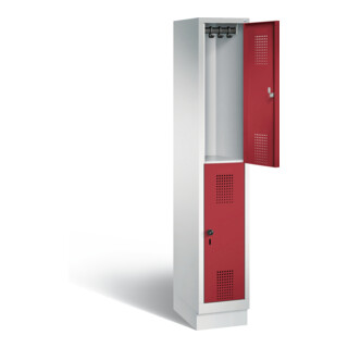Vestiaire à deux étages C+P Evolo, H1800xL320xP500mm, 48320-10|S10042