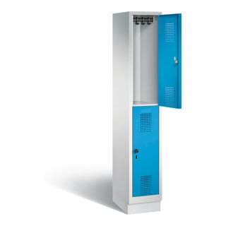 Vestiaire à deux étages C+P Evolo, H1800xL320xP500mm, 48320-10|S10043