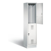 Vestiaire à deux étages C+P Evolo, H1800xL420xP500mm, 48320-12|S10003