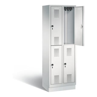 Vestiaire à deux étages C+P Evolo, H1800xL610xP500mm, 48320-20|S10027